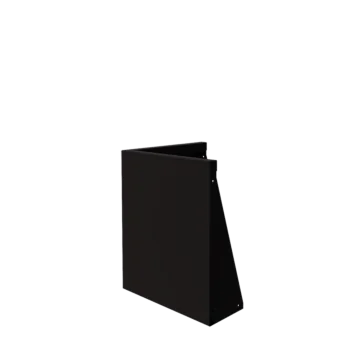 Mur de soutènement en acier - Angle extérieur - 50 x 50 x 60 cm - RAL9005 mat (noir)