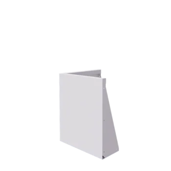 Mur de soutènement en acier - Angle extérieur - 50 x 50 x 60 cm - RAL9010 mat (blanc)