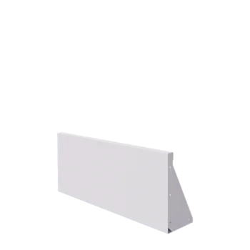 Mur de soutènement en acier - Droit - 100 x 40 cm - RAL9010 mat (blanc)