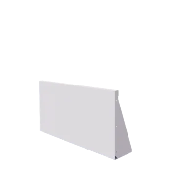 Mur de soutènement en acier - Droit - 100 x 50 cm - RAL9010 mat (blanc)