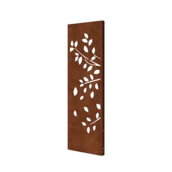 Panneau décoratif en acier Corten - Arbre - Partie 1 - 60 x 6 x 190 cm