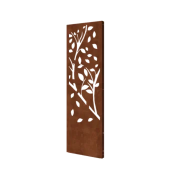 Panneau décoratif en acier Corten - Arbre - Partie 4 - 60 x 6 x 190 cm
