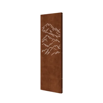 Panneau décoratif en acier Corten - Montagnes 1 - 60 x 6 x 190 cm