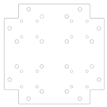 Plaque de fond en acier galvanisé - 30 x 30 cm