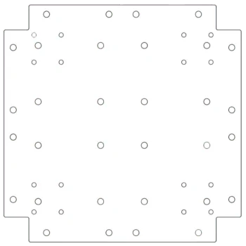 Plaque de fond en acier galvanisé - 40 x 40 cm