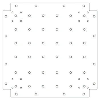 Plaque de fond en acier galvanisé - 50 x 50 cm