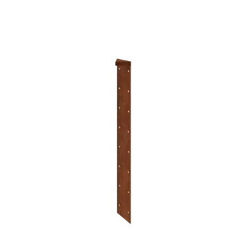 Jardinière en acier Corten - Pièce d'angle 180° - 80 cm