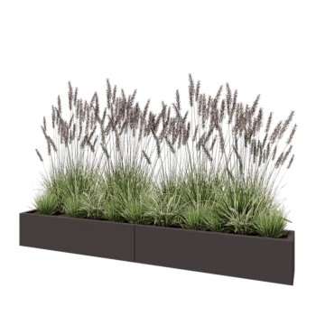 Jardinière XXL en acier - Rectangle - 240 x 30 x 30 cm - RAL7016 mat (gris anthracite) - Avec plaque de fond