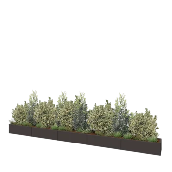 Jardinière XXL en acier - Rectangle - 500 x 40 x 30 cm - Autre couleur RAL - Avec plaque de fond