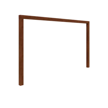 Pergola en acier Corten - Droit - 400 x 230 cm - Sans plot béton