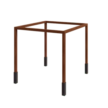 Pergola en acier Corten - Carré - 324 x 300 x 230 cm - Avec plot béton
