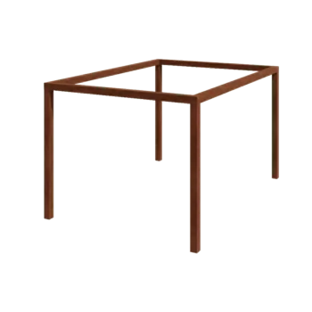 Pergola en acier Corten - Rectangle - 424 x 300 x 230 cm - Sans plot béton