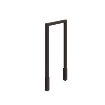 Pergola en acier - Droit - 150 x 230 cm - RAL7016 mat (gris anthracite) - Avec plot béton