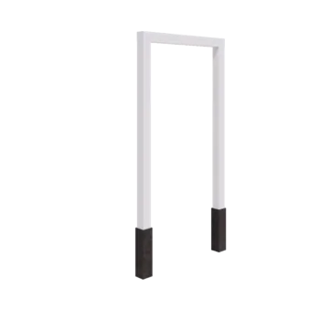 Pergola en acier - Droit - 150 x 230 cm - RAL9010 mat (blanc) - Avec plot béton