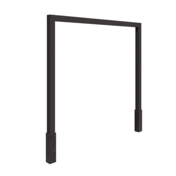 Pergola en acier - Droit - 300 x 230 cm - Autre couleur RAL - Avec plot béton