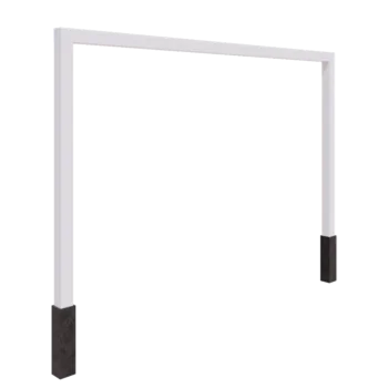 Pergola en acier - Droit - 400 x 230 cm - RAL9010 mat (blanc) - Avec plot béton