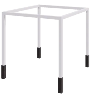 Pergola en acier - Carré - 324 x 300 x 230 cm - RAL9010 mat (blanc) - Avec plot béton