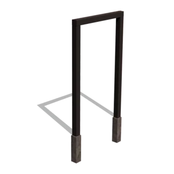 Pergola en acier - Droit - 150 x 230 cm - RAL9005 mat (noir) - Sans plot béton