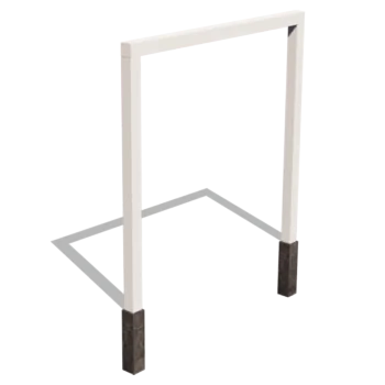 Pergola en acier - Droit - 250 x 230 cm - RAL9010 mat (blanc) - Sans plot béton