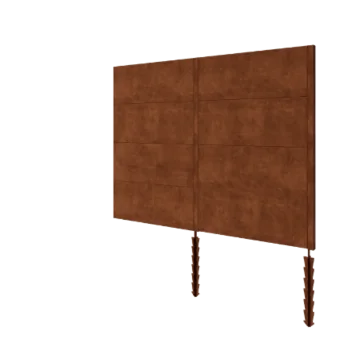 Clôture en acier Corten H4 - Kit complet - 252 x 6 x 190 cm