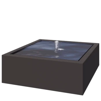 Tables d'eau en aluminium - Lyra - 120 x 120 x 40 cm - RAL7016 mat (gris anthracite) - Avec éclairage LED