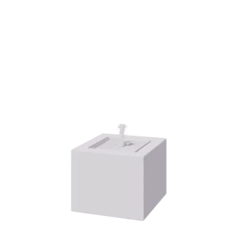 Tables d'eau en aluminium - Lyra - 50 x 50 x 40 cm - RAL9010 mat (blanc) - Avec éclairage LED