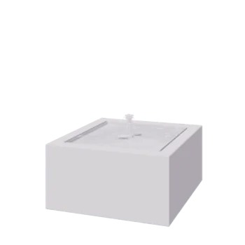 Tables d'eau en aluminium - Lyra - 80 x 80 x 40 cm - RAL9010 mat (blanc) - Avec éclairage LED