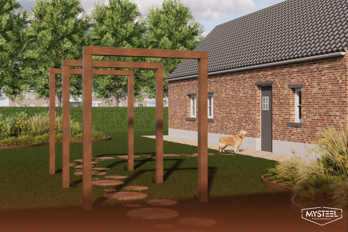 Pose de dalles en acier Corten dans le jardin : comment faire ?