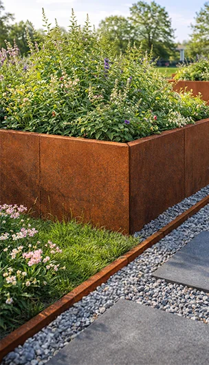Jardinières en acier Corten