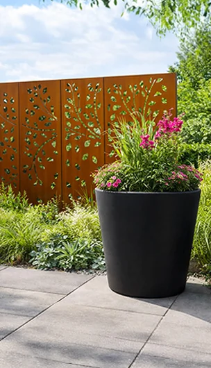 Jardinières en polyester